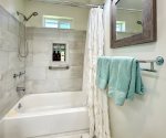 Master bath with shower over tub